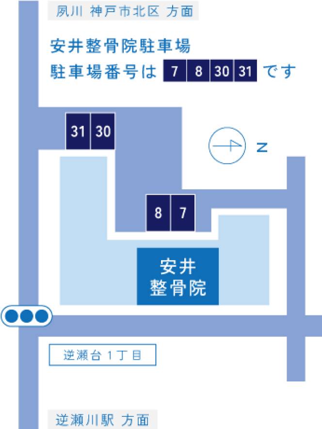 安井整骨院駐車場マップ